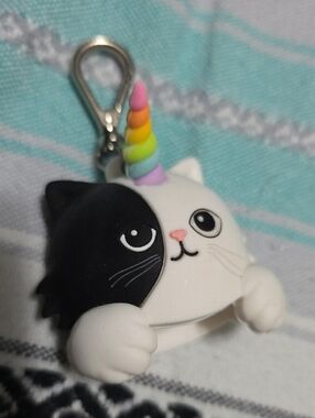 Bath And Body Works Rainbow Unicorn Cat Keychain Charm For Hand Sanitizer